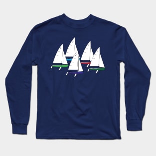 Flying Scot Sailboats Racing Long Sleeve T-Shirt